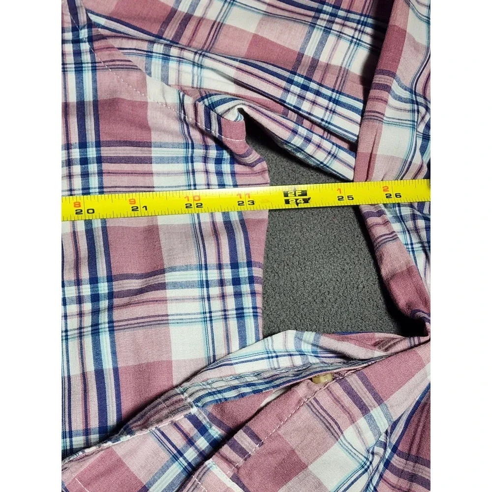 Sonoma Dress Shirt Mens Large White Red Plaid Button Down Collared Long Sleeve